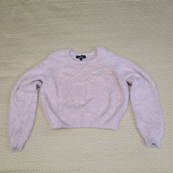 Lulu's eyelet knit oversized sweater size S - Picture 4 of 9